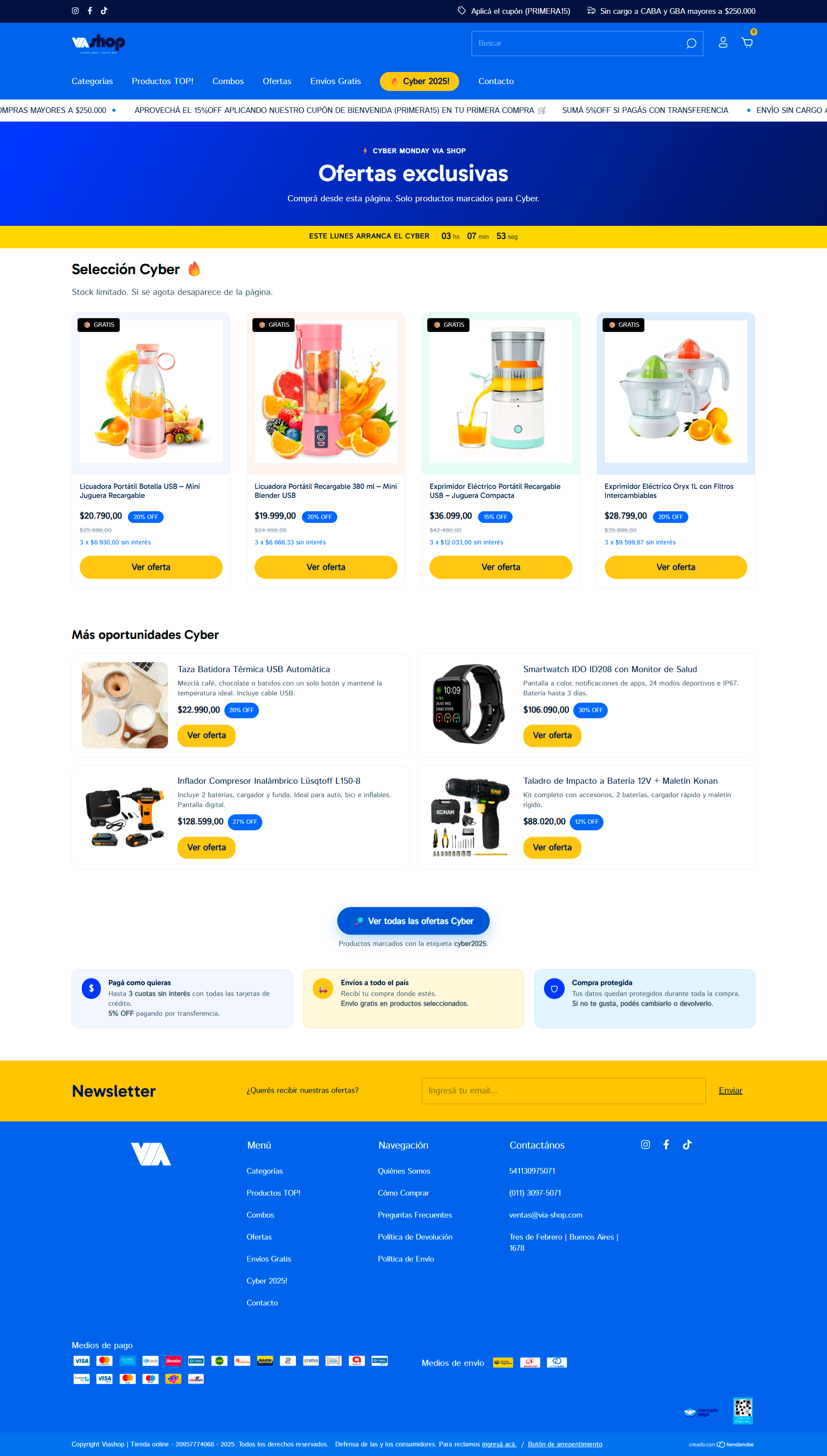 Landing Page desarrollada por VIA Cloud Studio